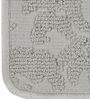 Grey Floral Microfibre 4 ft x 6 ft Hand Tufted Carpet