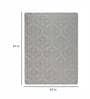 Grey Microfibre Damasc 5 x 7 Feet Hand Tufted Carpet
