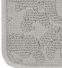 Grey Microfibre Damasc 5 x 7 Feet Hand Tufted Carpet