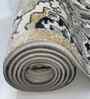 Grey Floral Polyester 5x8 Feet Machine Made Carpet