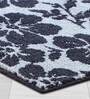 Grey Floral Polyester AntiSkid Bathmat