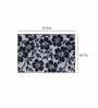 Grey Floral Polyester AntiSkid Bathmat