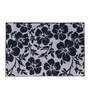 Grey Floral Polyester AntiSkid Bathmat