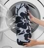Grey Floral Polyester AntiSkid Bathmat