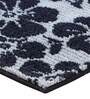 Grey Floral Polyester AntiSkid Bathmat