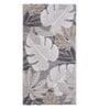 Grey Floral Polypropylene 5 ft x 2.5 ft Machine Made Runner