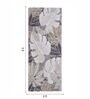 Grey Floral Polypropylene 5 ft x 2 ft Machine Made Runner