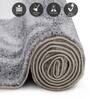 Grey Floral Polypropylene 5 ft x 2 ft Machine Made Runner