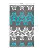 Grey Floral Polyproylene 4 ft x 6 ft Machine Made Picnic Mat