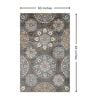 Grey Floral PP Heatset 5 x 7 Feet  Machine -Made Carpet