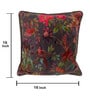 Grey Floral Velvet & Cotton 16 x 16 Inches Cushion Cover