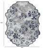 Grey Floral Wool 4 ft x 6 ft Hand Knotted Carpet