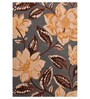 Grey Floral Wool 5 ft x 7 ft Hand Tufted Carpet
