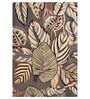 Grey Floral Wool 6 ft x 9 ft Hand Tufted Carpet