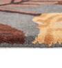 Grey Floral Wool 6 ft x 9 ft Hand Tufted Carpet
