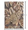 Grey Floral Wool 6 ft x 9 ft Hand Tufted Carpet