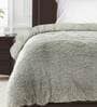 Grey Fluffy Fur Polyester Single Duvet Covers Folklore Collection