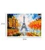 Eiffel Tower In Grey Canvas Framed Art Print (33 x 21 Inches)