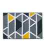 Grey Geomatric Microfibre 24X16 Inches Anti-Skid Bath Mat