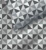 Grey Geometric 144 TC Cotton King Bedsheet with 2 Pillow Covers