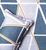 Grey Geometric 160 TC Microfibre Queen Sized Bedsheet with 2 Pillow Covers