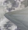 Grey Geometric 180 TC Cotton Queen Sized Bed Sheets with 2 Pillow Covers