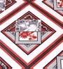 Grey Geometric 186 TC Glace Cotton King Sized Double Bedsheet with 2 Pillow Covers