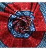 Red Geometric 200 TC Cotton Double Queen Sized Bedsheet With 2 Pillow Covers
