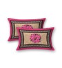 Pink Floral 200 TC Cotton Double Queen Sized Bedsheet With 2 Pillow Covers