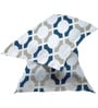 Grey Geometric 200 TC Cotton Queen Size Double Bedsheet with 2 Pillow Covers