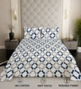 Grey Geometric 200 TC Cotton Queen Size Double Bedsheet with 2 Pillow Covers