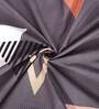 Grey Geometric 210 TC Cotton 1 Single Bedhseet with 1 Pillow Cover