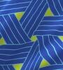 Blue Geometric 225 TC Cotton King Sized Bed Sheets with 2 Pillow Covers