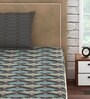 Grey Geometric 300 TC 100% Cotton Single Bed Sized Bed Sheets With 1 Pillow Cover