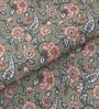 Grey Floral 400 TC Cotton King Size Bedsheet with 2 Pillow Covers