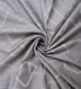 Grey Geometric 400 TC Cotton Queen Size Flat Bedsheet With 2 Pillow Covers