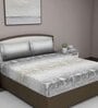 Grey Abstract 400 TC Cotton Queen Sized Bed Sheets with 2 Pillow Covers