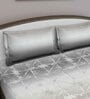 Grey Abstract 400 TC Cotton Queen Sized Bed Sheets with 2 Pillow Covers