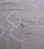 Grey Geometric 400 TC Cotton Single Bed Size Flat Bedsheet With 2 Pillow Covers
