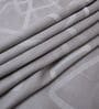 Grey Geometric 400 TC Cotton Single Bed Size Flat Bedsheet With 2 Pillow Covers