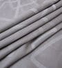 Grey Geometric 400 TC Cotton Superking Size Fitted Bedsheet With 2 Pillow Covers