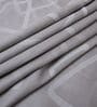 Grey Geometric 400 TC Cotton Superking Size Flat Bedsheet With 2 Pillow Covers