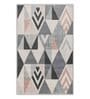 Grey Geometric 4X6 Machine Made Carpet Grey Geometric 4X6 Machine Made Carpet