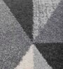 Grey Geometric 4X6 Machine Made Carpet