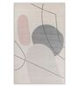 Grey Geometric 4X6 Machine Made Carpet
