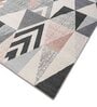 Grey Geometric 4X6 Machine Made Carpet