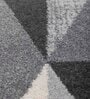 Grey Geometric 5X7 Machine Made Carpet