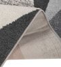 Grey Geometric 5X7 Machine Made Carpet