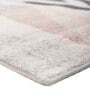 Grey Geometric 5X7 Machine Made Carpet