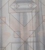 Grey Geometric design 210 TC Cotton Fitted Double Bedsheet with 2 Pillow Covers , Grey and White